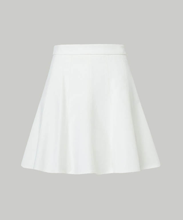 Anell Golf Cotton Flared Skirt - Ivory